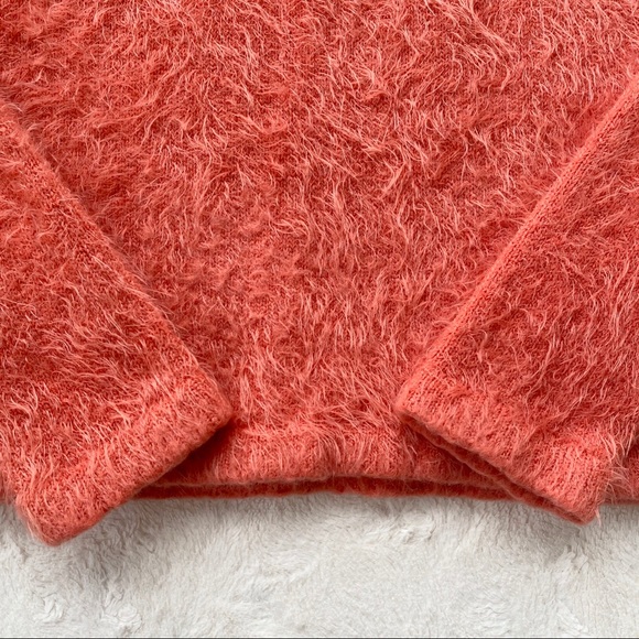 Evy’s tree Ruthie orange eyelash v neck sweater XS - Picture 9 of 13